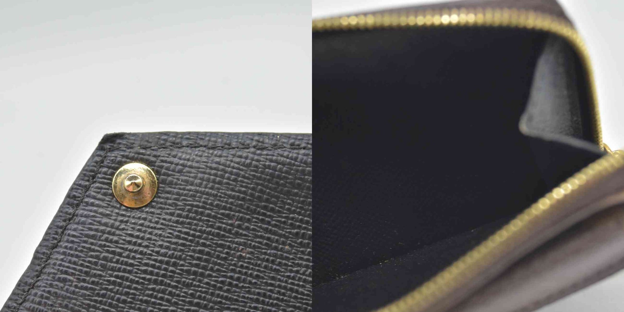 $675 Louis Vuitton  Monogram Recto Verso Card Holder Black RFID Missing Chain