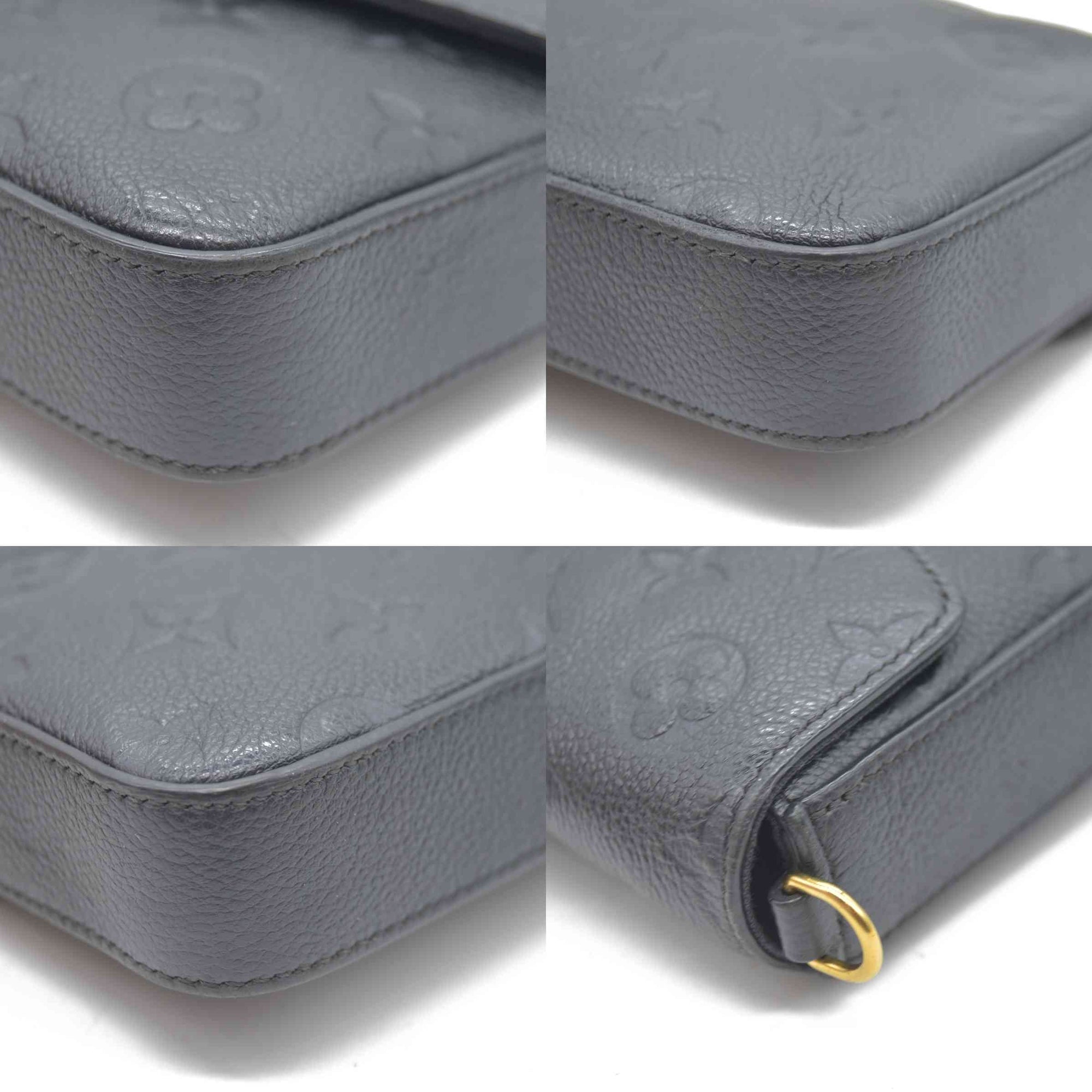 Louis Vuitton  Empreinte Pochette Felicie Chain Wallet Black