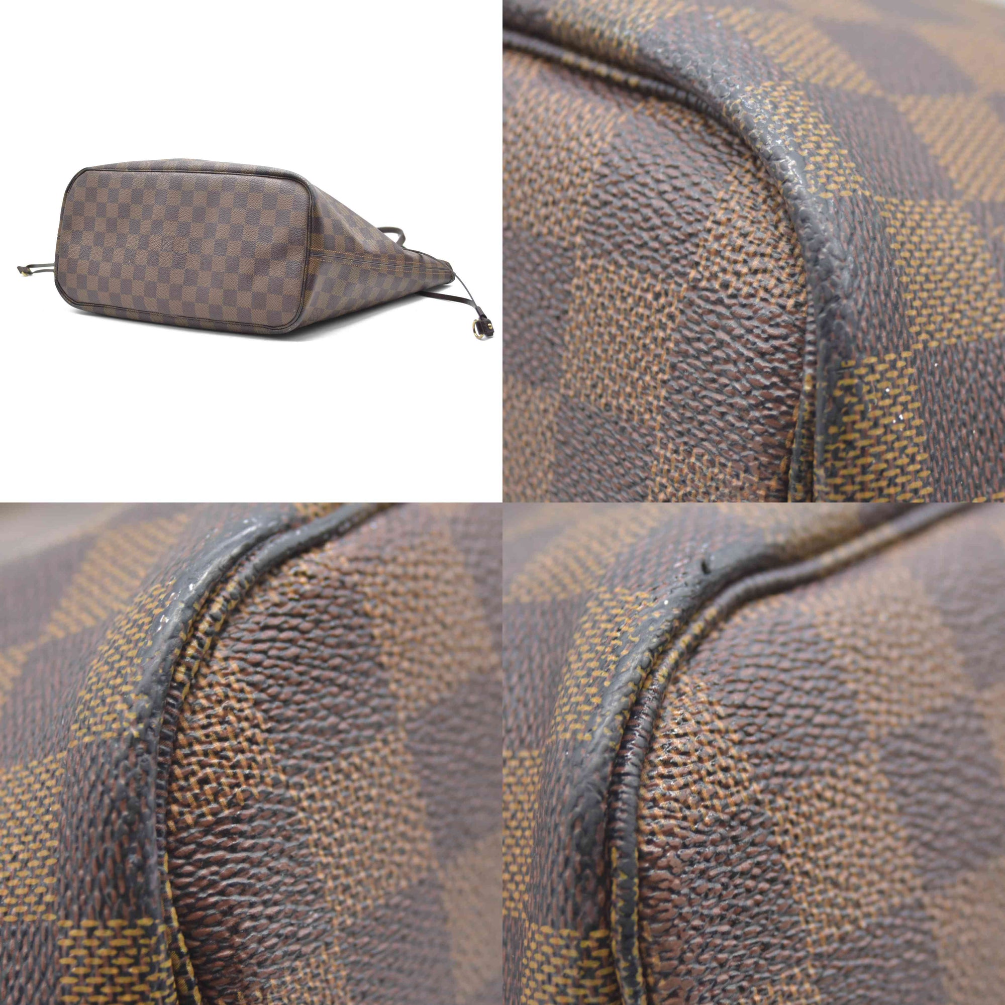 $2170 Louis Vuitton Damier Ebene Neverfull MM CA3140 2010