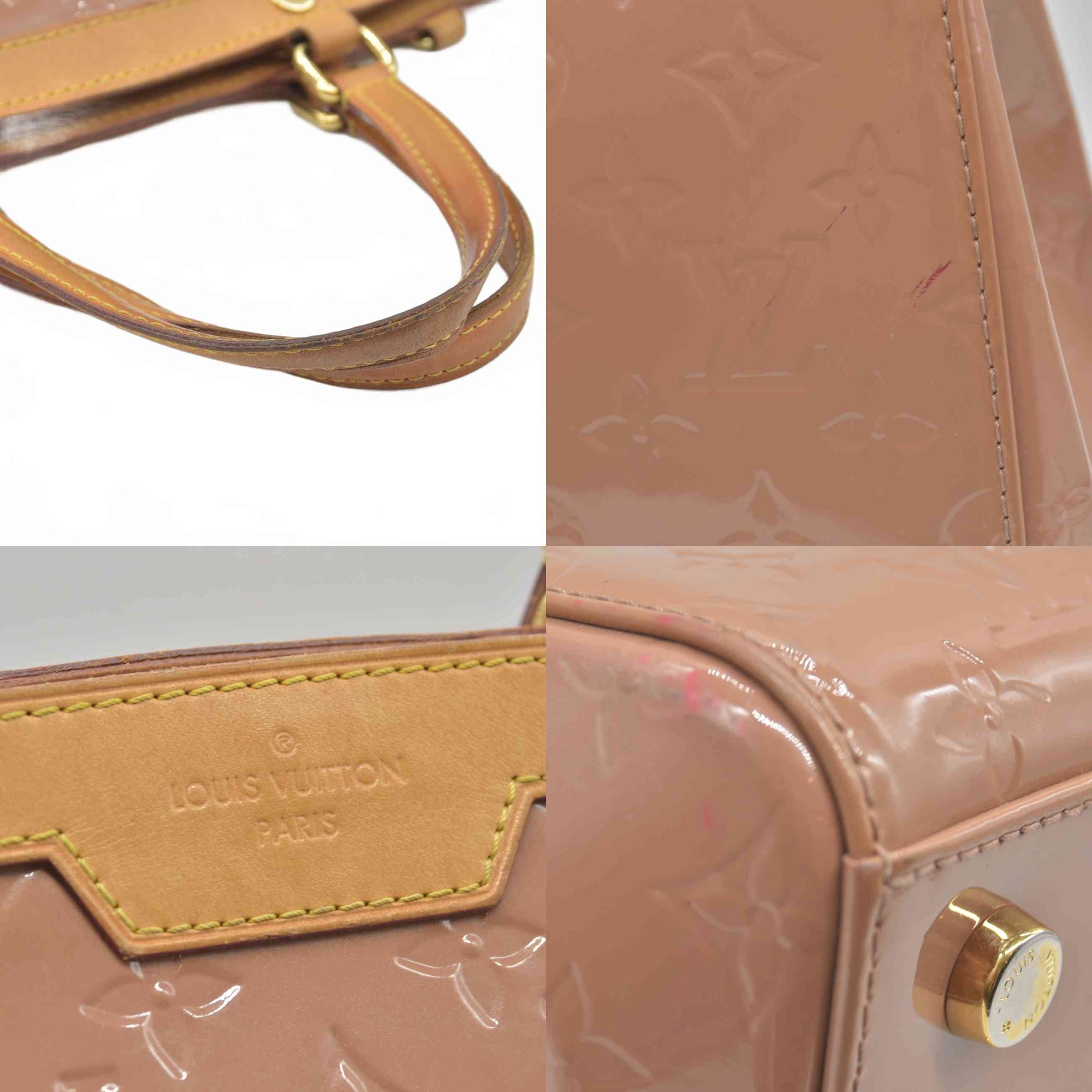 $2730 2013 Louis Vuitton Vernis Brea MM Rose Velours DR1113