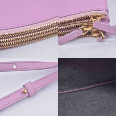 $1250 Celine Pink Leather Small Trio Crossbody Bag CONSIGNMENT 10020876