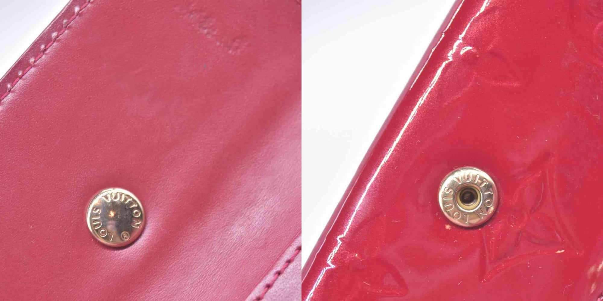 $290 2010 LOUIS VUITTON Vernis Patent Leather 4 Key Holder Red TS0120 CONSIGNMENT 10021451