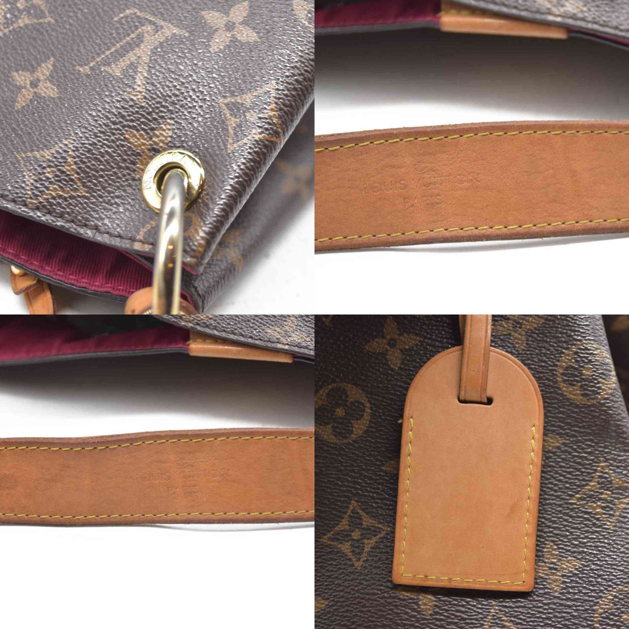 $2160 Louis Vuitton  Monogram Graceful MM Pivoine TX4128