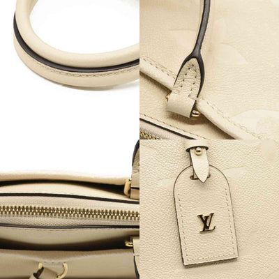 LOUIS VUITTON Trianon PM Monogram Emprreinte Handbag Creme