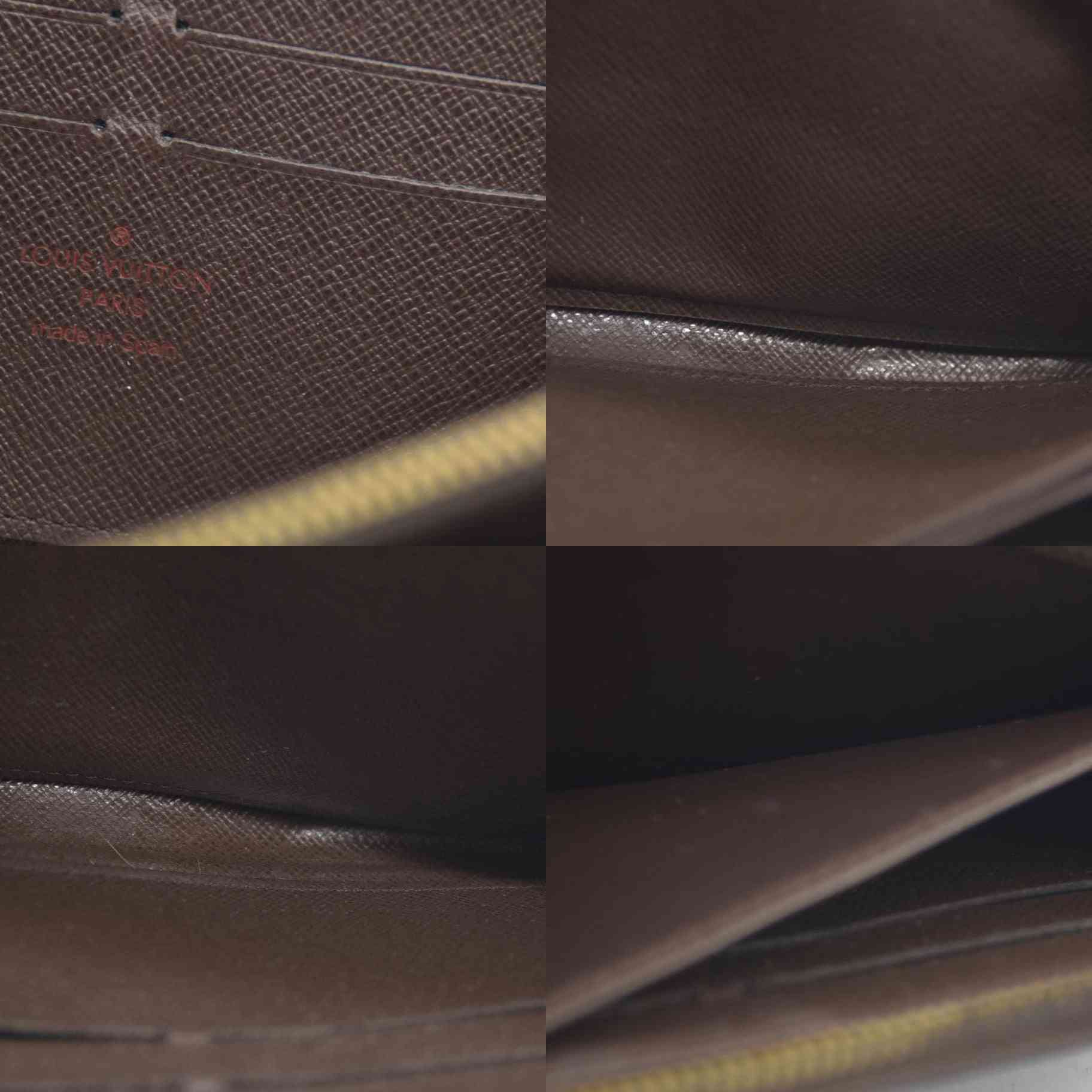 AUCTION $915 Louis Vuitton Damier Ebene Zippy Wallet