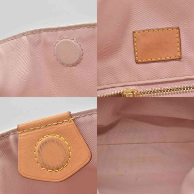 $1980 Louis Vuitton Graceful PM Rose Ballerine White Damier Azur Canvas Tote RFID