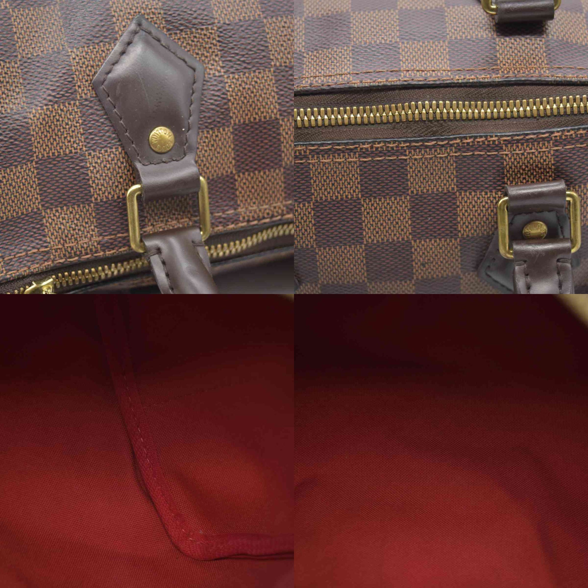 $1,890 LOUIS VUITTON Damier Ebene Speedy Bandouliere 25
