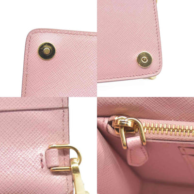 Prada  Saffiano Cahier Chain Wallet Petalo