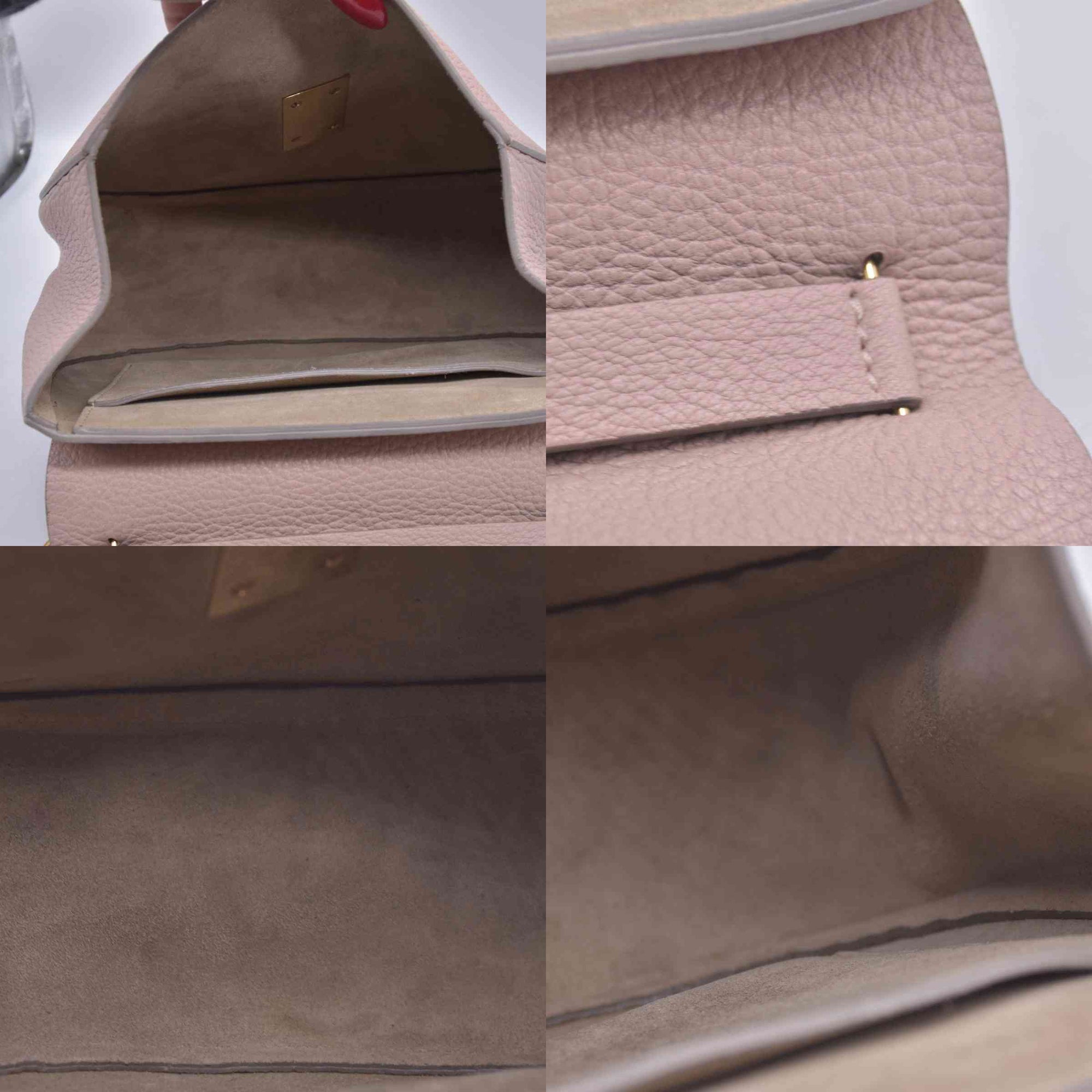 $1850 CHLOÉ Grainy Calfskin Small Drew Crossbody Shoulder Bag Pink CONSIGNMENT 10021507