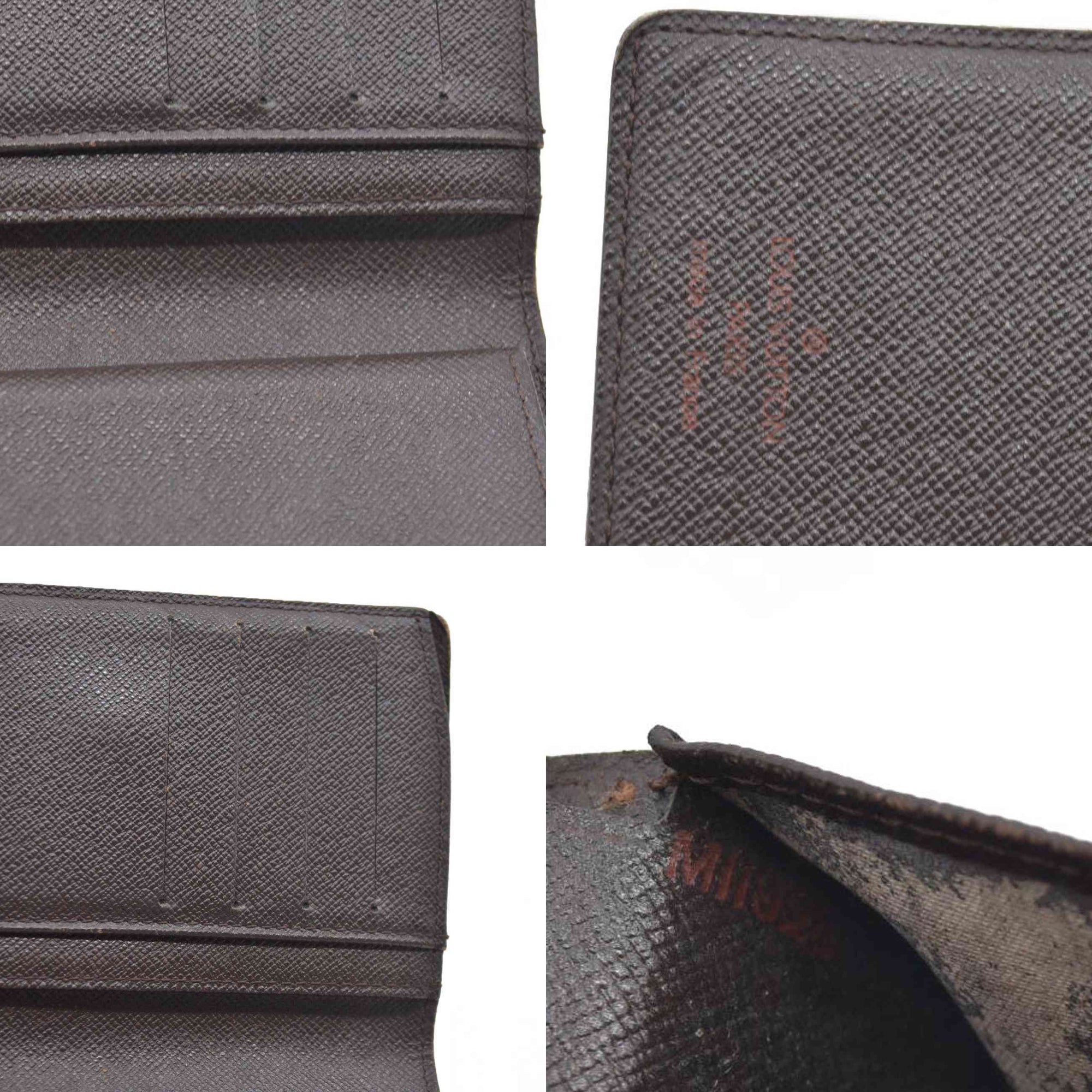 $675 Louis Vuitton Damier Porte Monnaie Billets Viennois Bifold Wallet MI1926