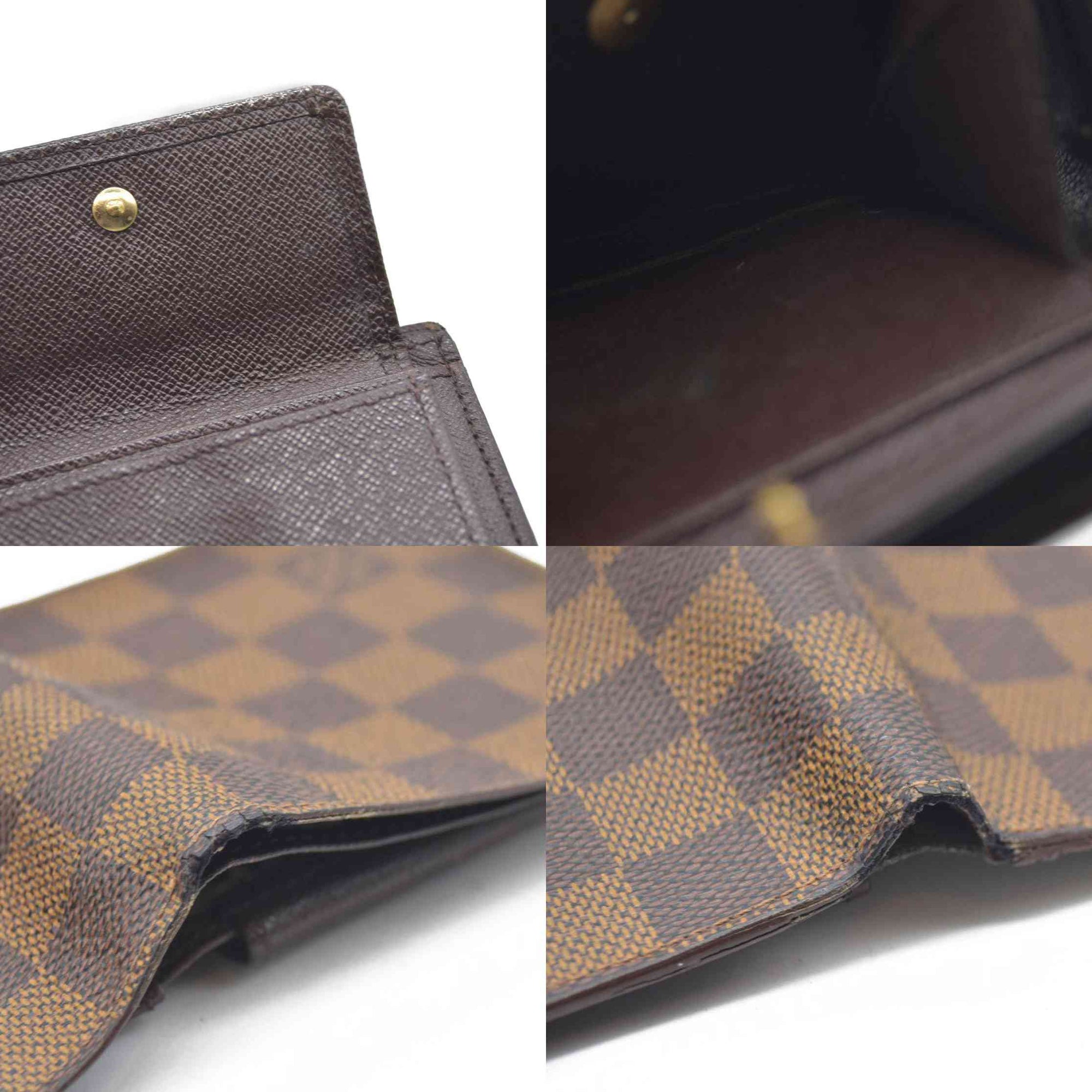 AUCTION $545 Louis Vuitton Damier Ebene Multiple Wallet