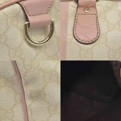 Gucci GG Plus Monogram Web Stripe Medium Joy Boston Pink