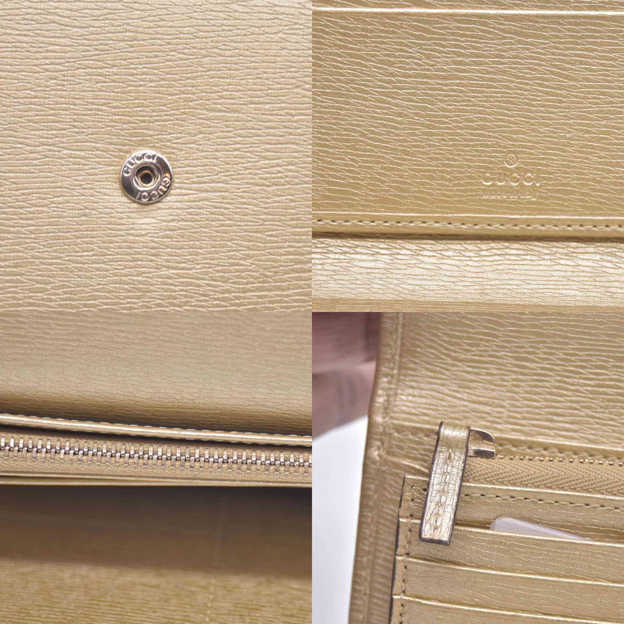 $590 Gucci  Interlocking G Logo Leather Bifold Wallet CONSIGNMENT