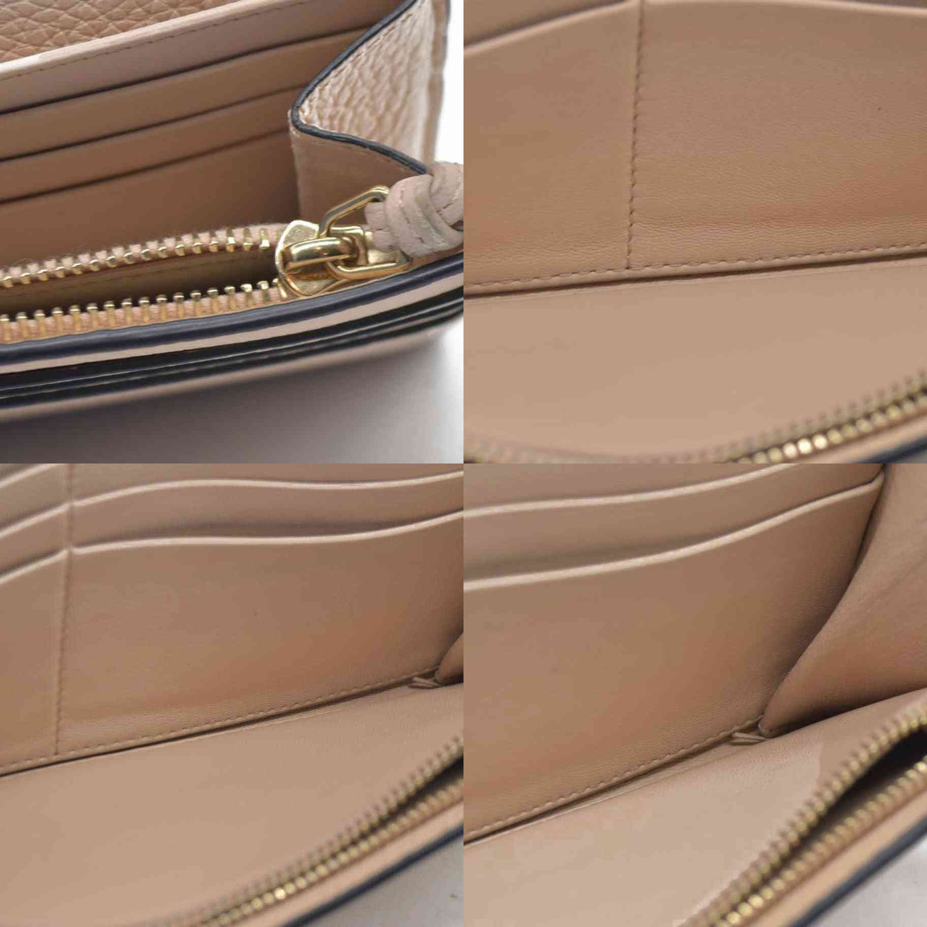 $495 Chloe Alphabet Leather Bifold Long Wallet