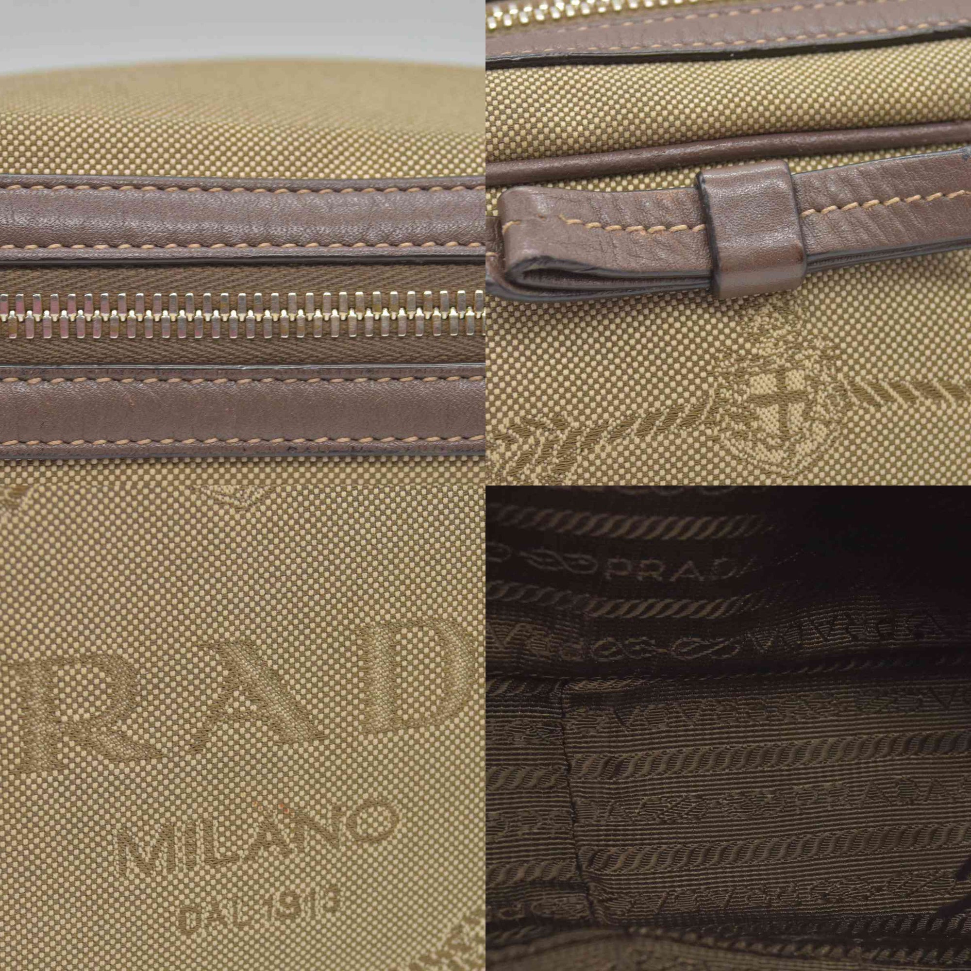 $1650 Prada Jacquard Logo Camera Bag Corda Bruciato