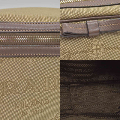 $1650 Prada Jacquard Logo Camera Bag Corda Bruciato
