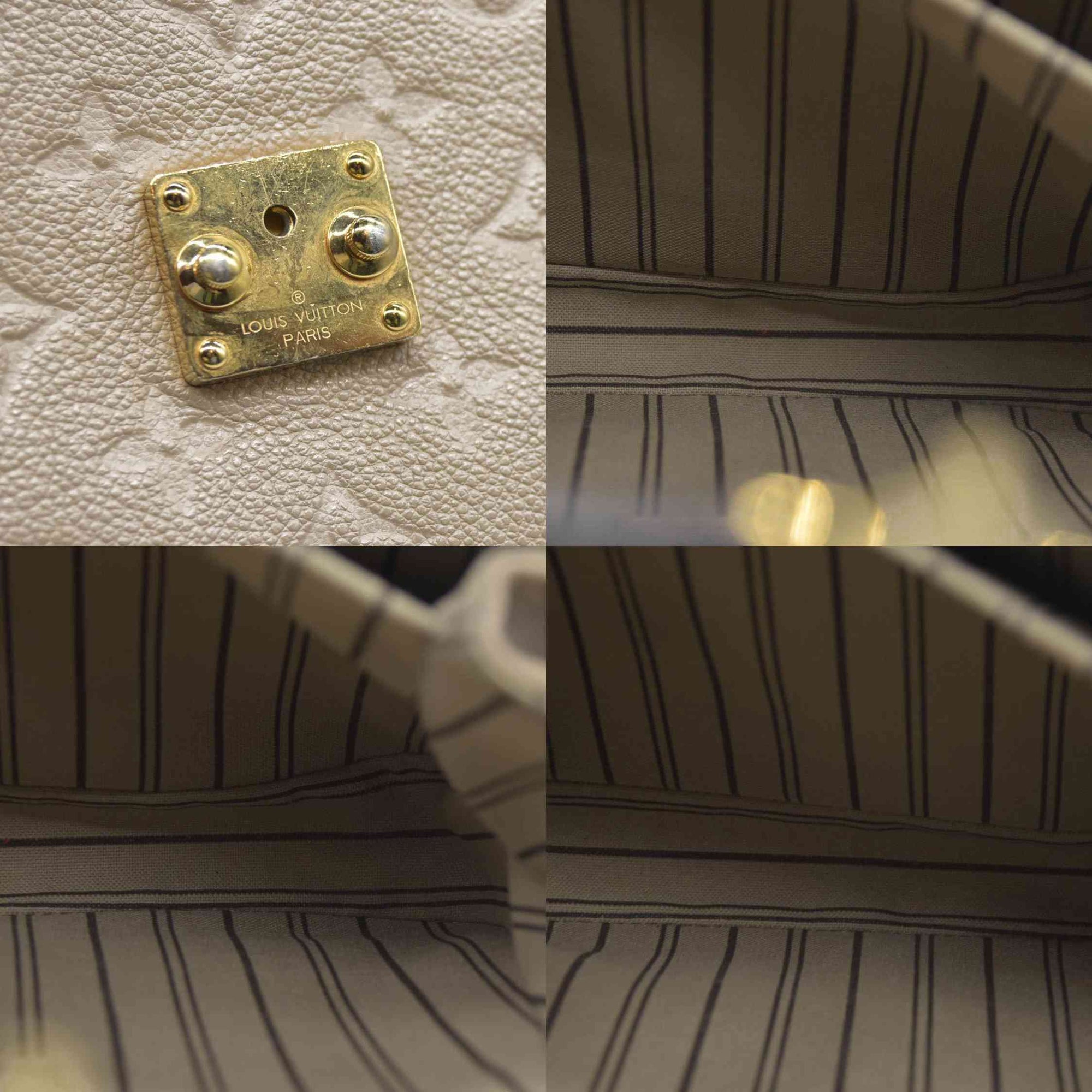 $3000 Louis Vuitton Pochette Métis Monogram Empreinte Leather Beige