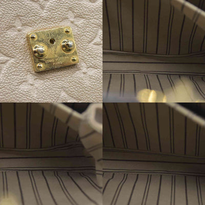 $3000 Louis Vuitton Pochette Métis Monogram Empreinte Leather Beige