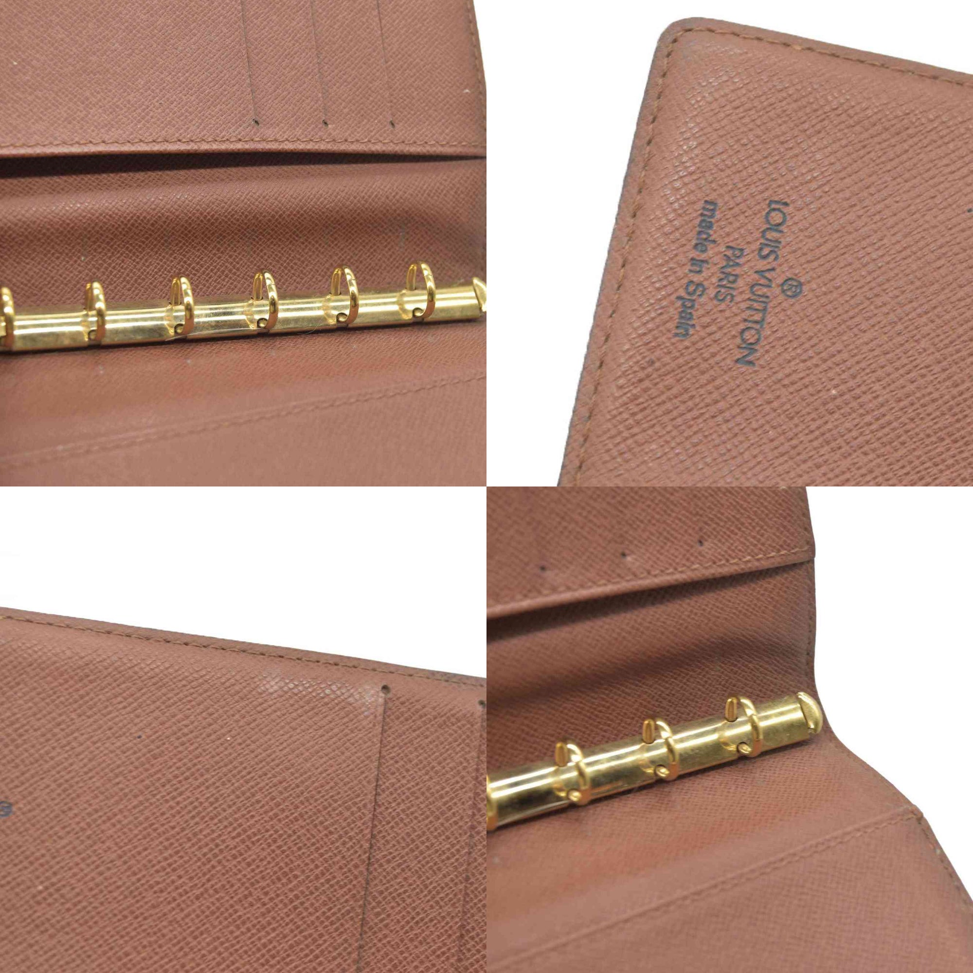 $505  Louis Vuitton Monogram Agenda PM Notebook Cover Brown CA0969