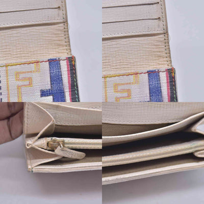 $620 FENDI Multicolor FF Monogram Pattern Long Wallet CONSIGNMENT 10021599