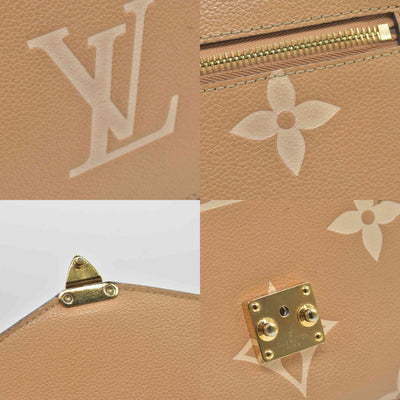$3100 RFID Louis Vuitton Empreinte Monogram Giant Pochette Metis Arizona Beige 10019913