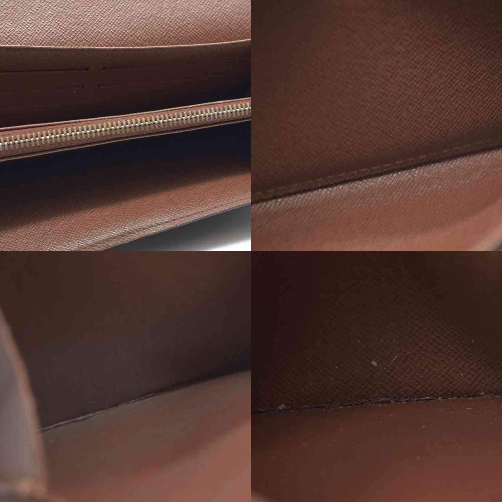 AUCTION $725 Louis Vuitton Monogram Portefeiulle Sarah Long Bifold Wallet Brown CA6008