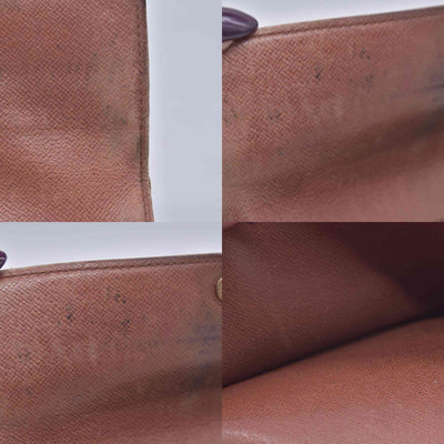 $720 LOUIS VUITTON Monogram Portefeuille International Wallet Brown CONSIGNMENT 10021580