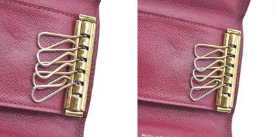 $345 LOUIS VUITTON Monogram Leather Multicles 6 Ring Key Case CT2154