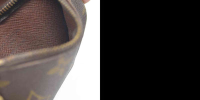 Louis Vuitton Monogram Pochette Cles Wallet Coin Purse Brown