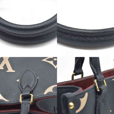 AUCTION $3550 Louis Vuitton Bicolor Monogram Empreinte Leather Onthego PM RFID