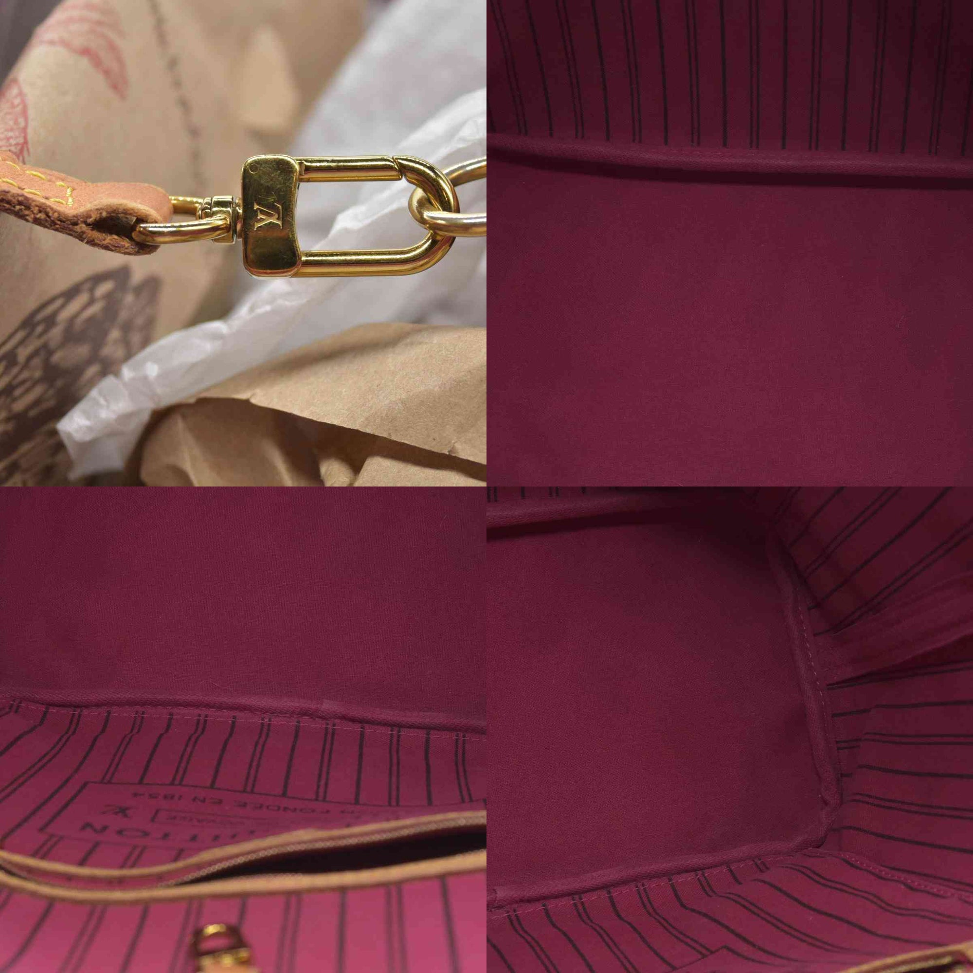 $2170 Louis Vuitton  Monogram Neo Neverfull MM Fuchsia