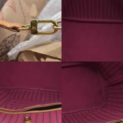 $2170 Louis Vuitton  Monogram Neo Neverfull MM Fuchsia