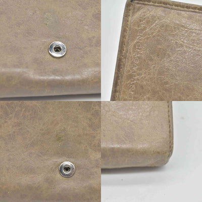Balenciaga Agneau Classic Hardware Money Wallet Beige Nougatine CONSIGNMENT