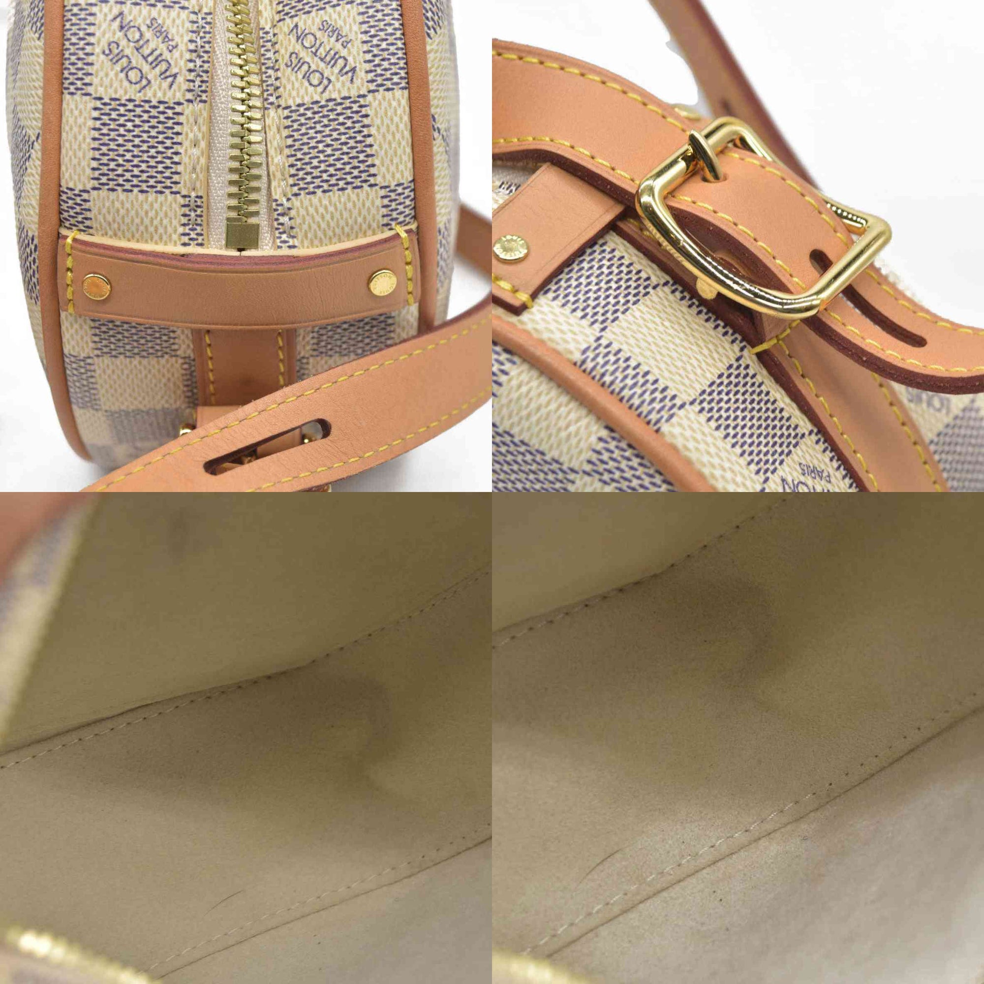 $2190 Louis Vuitton Damier Azur Boite Chapeau Souple PM