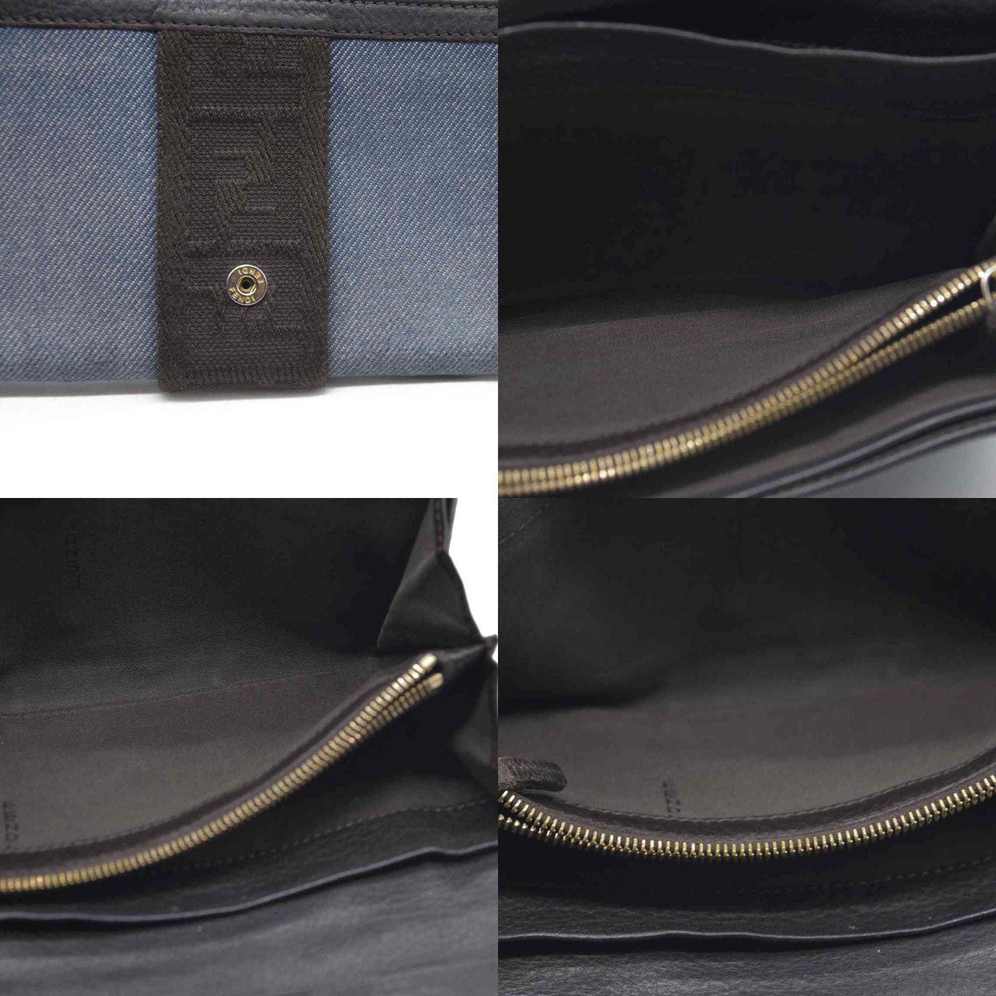 $545 Fendi Women's Wallet Jeans  Calf color leather