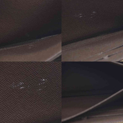 AUCTION $1060 Louis Vuitton Damier Zippy Zip Around Organizer Long Wallet Brown