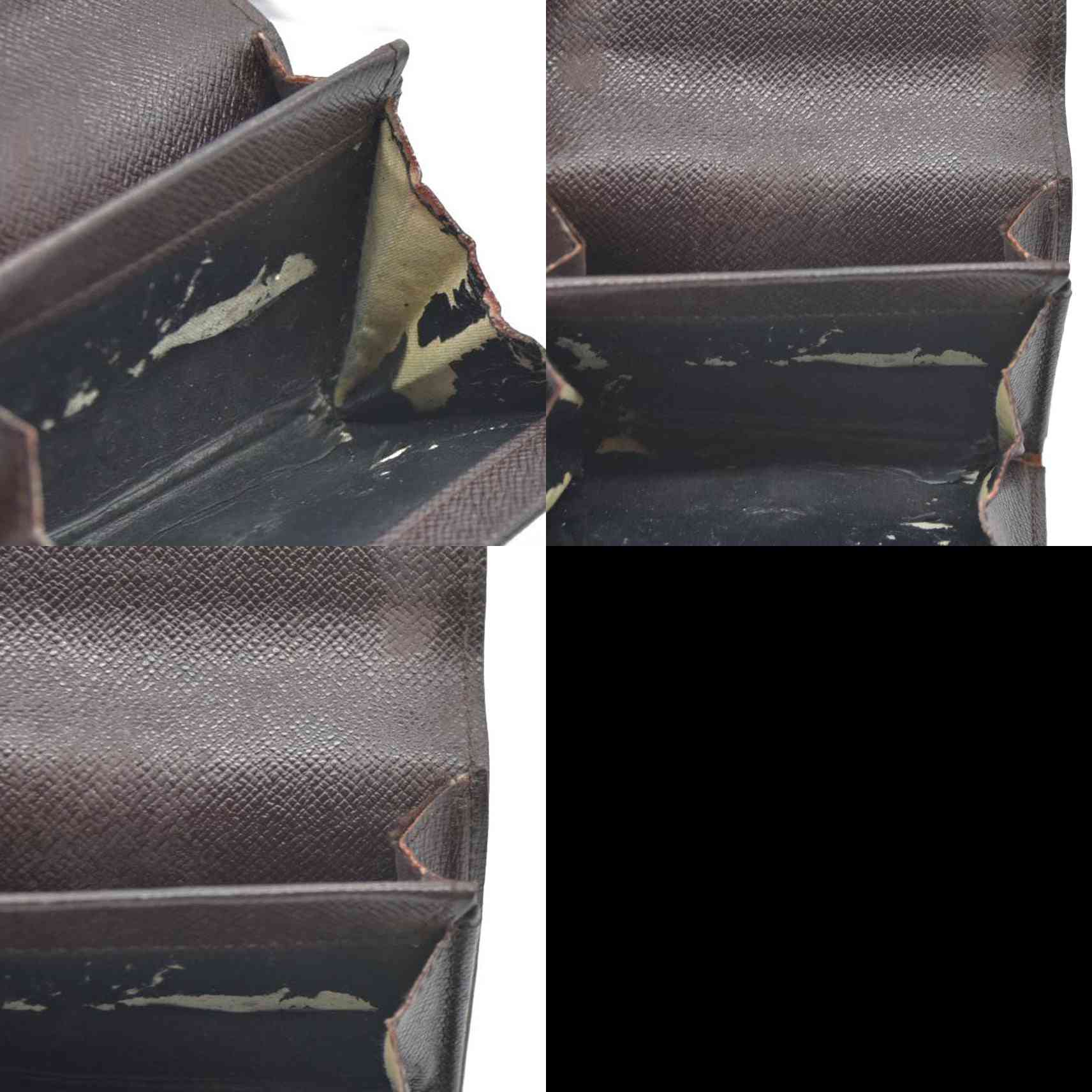 Louis Vuitton Damier Ebene Porte Monnaie Plat Coin Purse