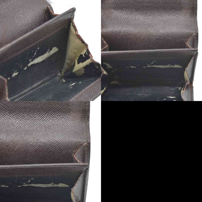 Louis Vuitton Damier Ebene Porte Monnaie Plat Coin Purse