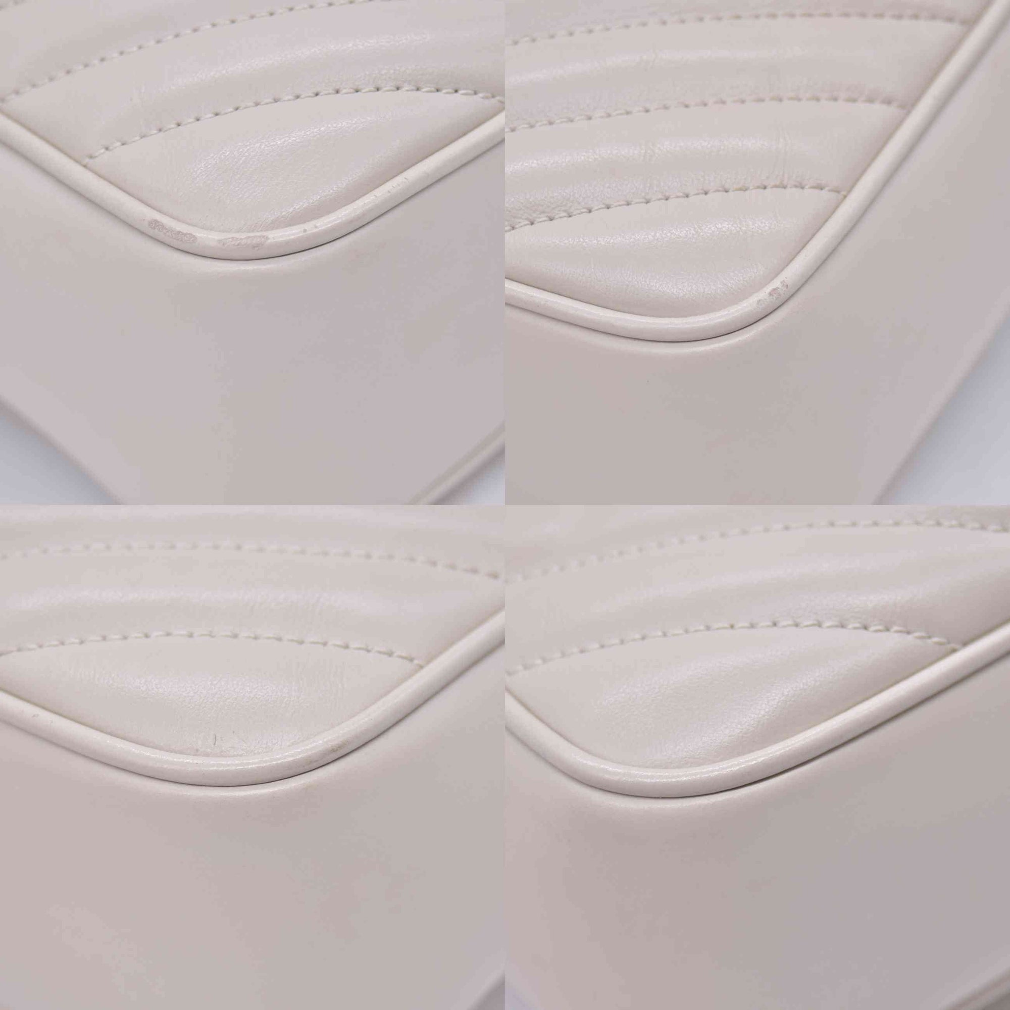 $1950 2022 Saint Laurent Calfskin Matelasse Monogram Lou Camera Bag Crema Soft