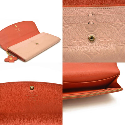 Louis Vuitton  Empreinte Bloom Flower Emilie Wallet Pink CA5118