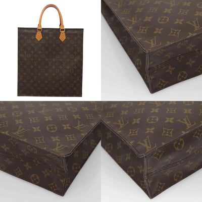 LOUIS VUITTON Monogram Sac Plat Hand Bag