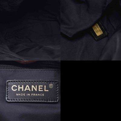 $1150 CHANEL Travel Line Jacquard Canvas Tote Bag Black CONSIGNMENT 10021352