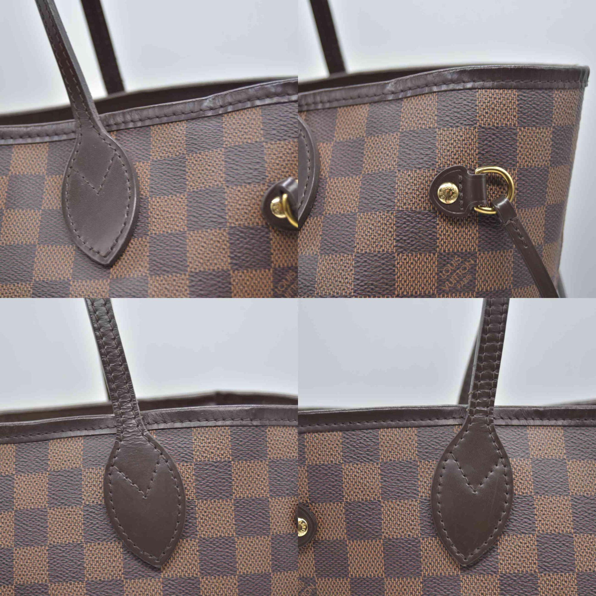 $2240 2017 Louis Vuitton Damier Ebene Neverfull MM with Pouch SD0167