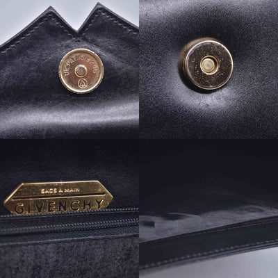 $1350 GIVENCHY Smooth Calfskin 4G Logo Flap Top Handle Bag Black CONSIGNMENT 10021220