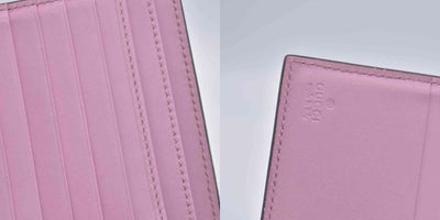$550 Gucci GG Supreme Monogram Pearl Studded French Wallet Pink CONSIGNMENT