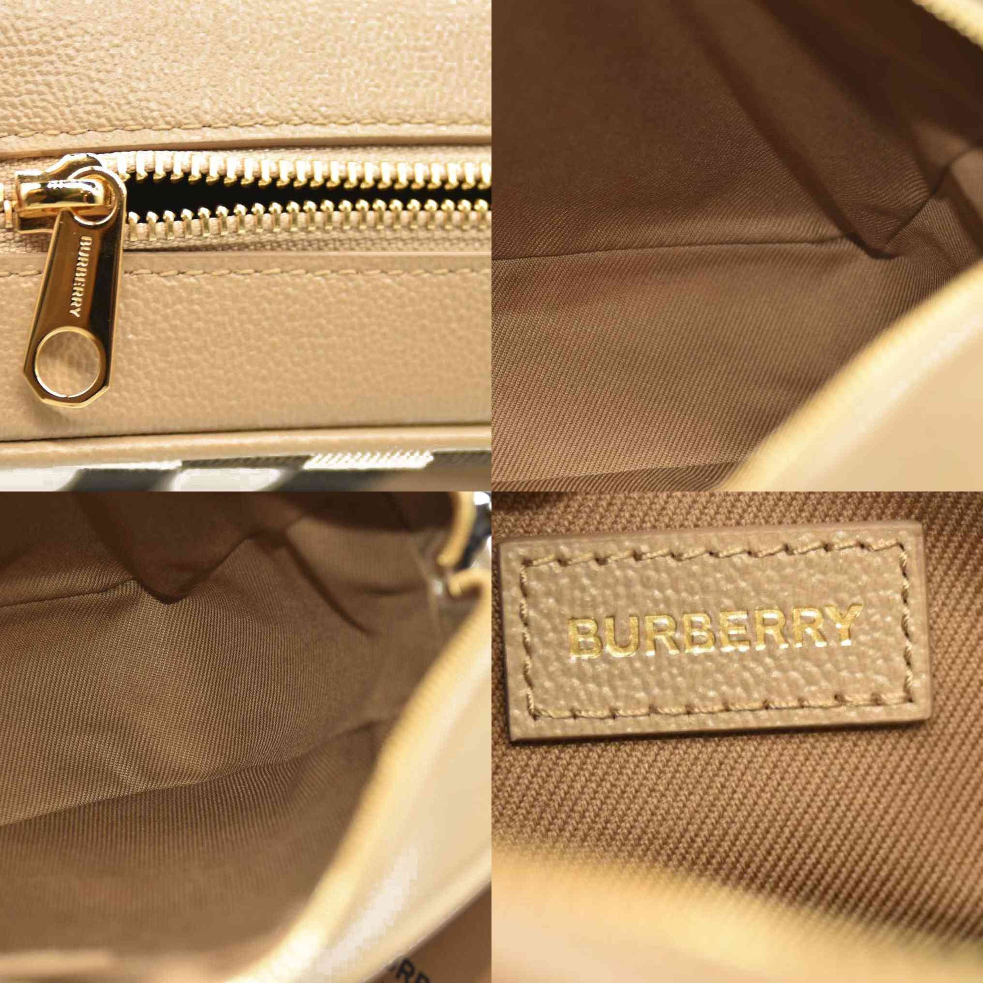 Burberry Calfskin Vintage Check Small Camera Bag Archive Beige