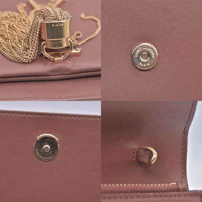 $2100 Saint Laurent  Small Monogram Kate Tassel Bag Brown