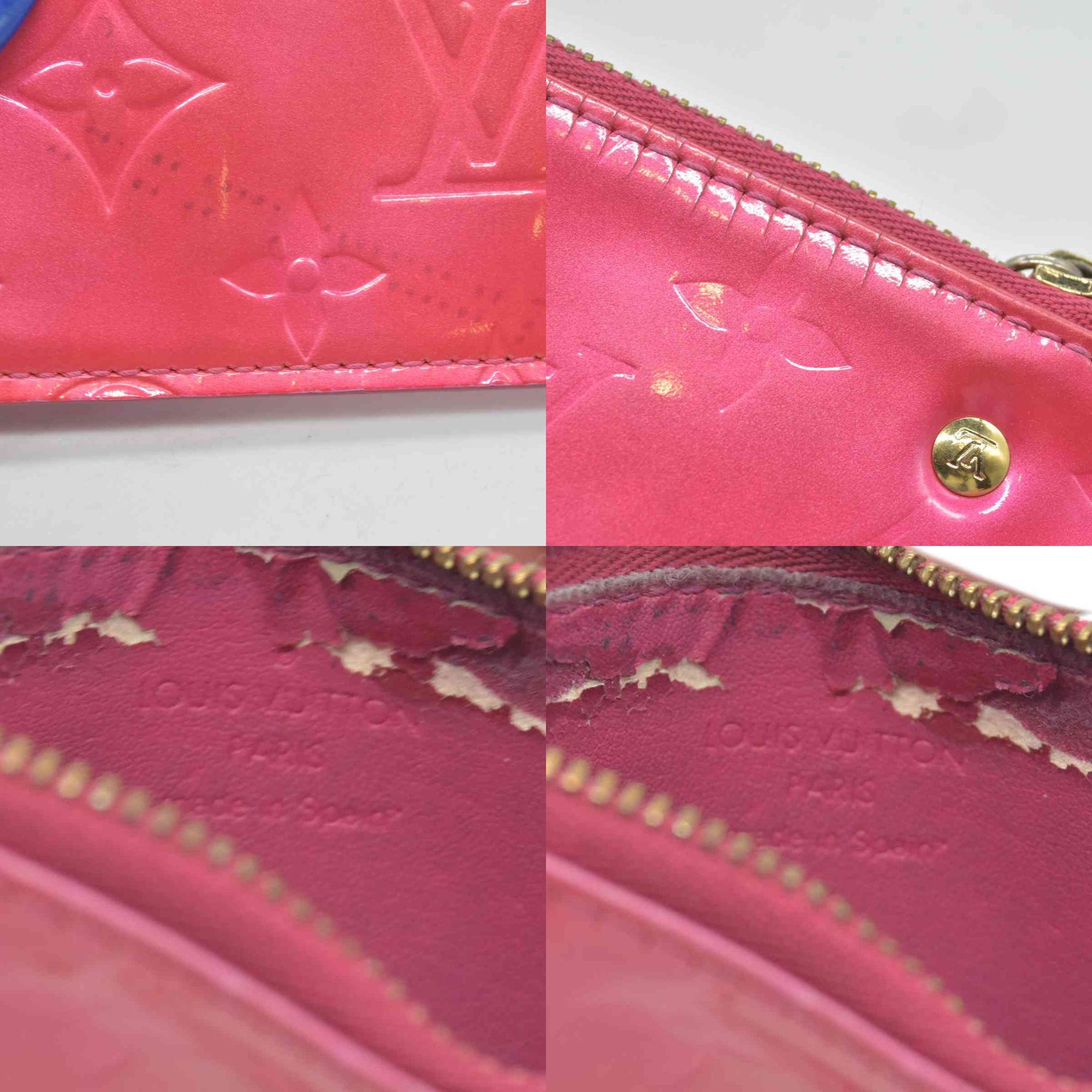 $490 Louis Vuitton Vernis Key Pouch Framboise CONSIGNMENT