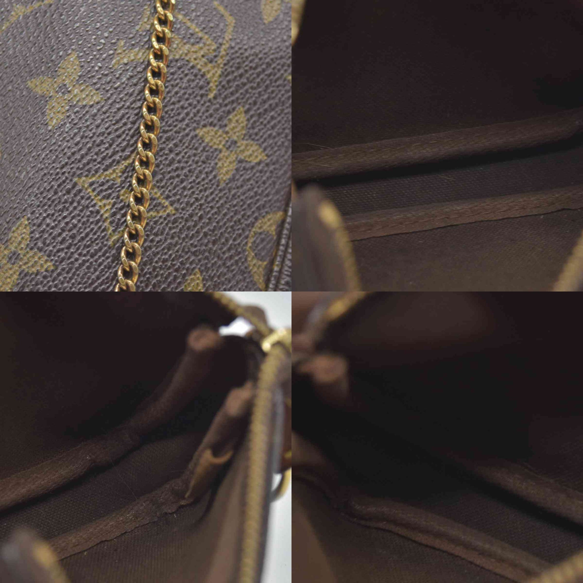 $890 2007 Louis Vuitton Monogram Mini Pochette Accessories Pouch DU4027