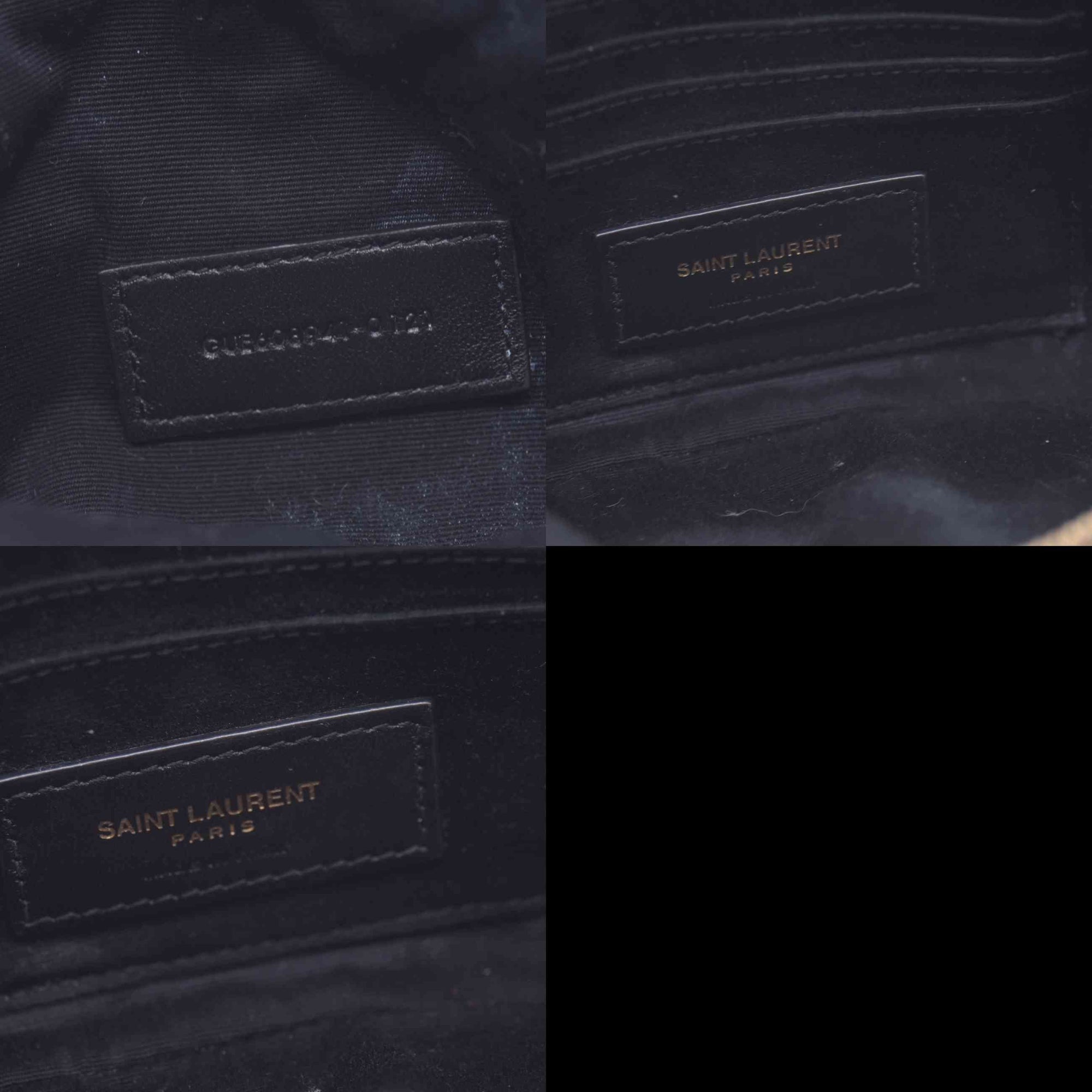 $1350 2021 Saint Laurent Grained Lambskin Quilted Mini Becky Double Zip Bag Cream 10021094